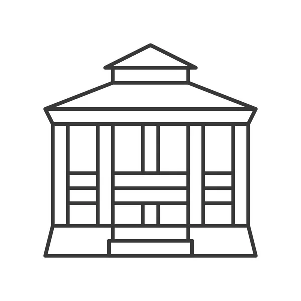 Векторная Икона Павильона Дизайн Линии Парка Развлечений — стоковый вектор