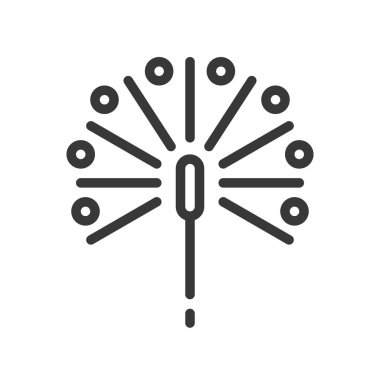 havai fişek, vektör çizim, Noel kavramı basit simgesi