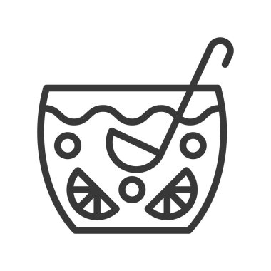 kase punç, vektör çizim, Noel kavramı basit simgesi