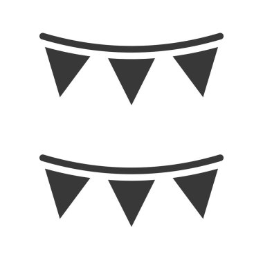 basit simge parti bayrakları, vektör çizim, Noel kavramı