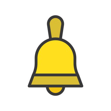 Bell, vektör çizim, Noel kavramı basit simgesi