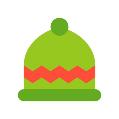 şapka, vector illüstrasyon, Noel kavramı basit simgesi