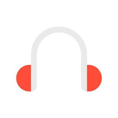 kulaklık, vektör çizim, Noel kavramı basit simgesi