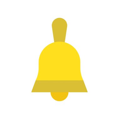 altın çan, vektör çizim, Noel kavramı basit simgesi