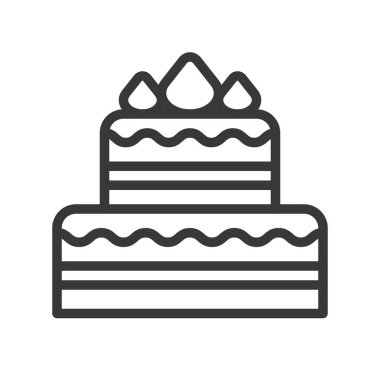 pasta, vektör çizim, Noel kavramı basit simgesi