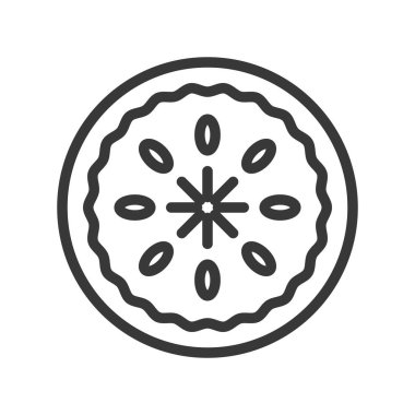 Pie, vektör çizim, Noel kavramı basit simgesi