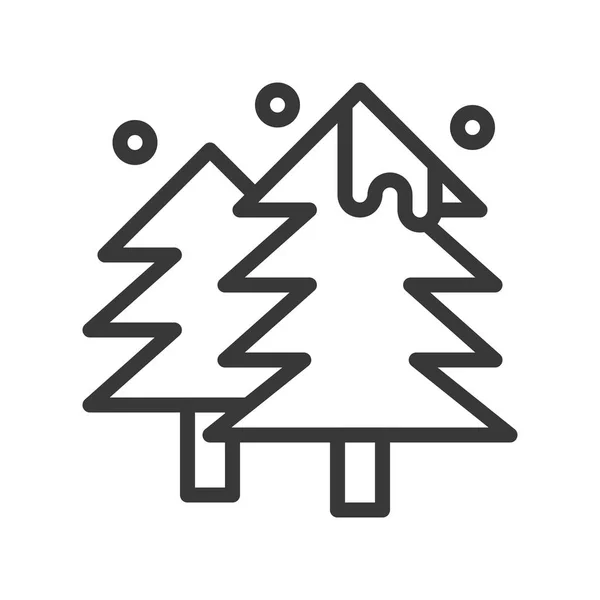 Simple Icon Fir Trees Vector Illustration Christmas Concept — Stock Vector