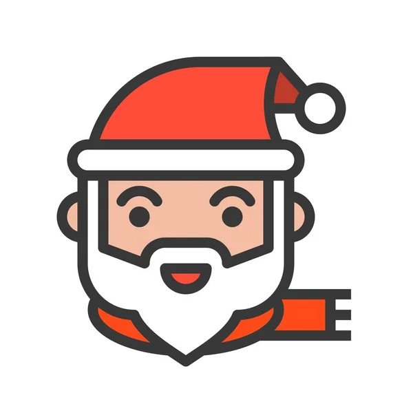 Ícone Simples Santa Ilustração Vetorial Conceito Natal — Vetor de Stock