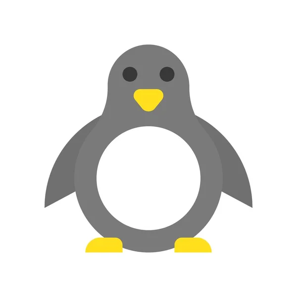 Icono Simple Pingüino Vector Ilustración Concepto Navidad — Vector de stock