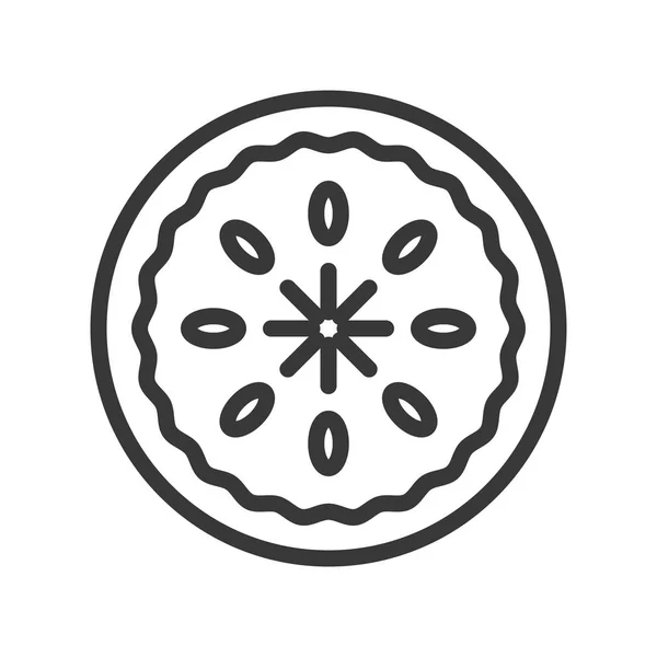 Einfaches Symbol Des Kuchens Vektorillustration Weihnachtskonzept — Stockvektor