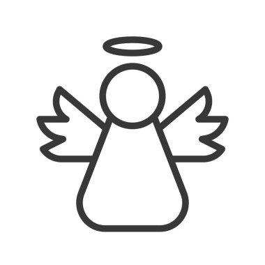 melek, vektör çizim, Noel kavramı basit simgesi