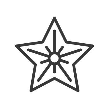 yıldız, vektör çizim, Noel kavramı basit simgesi