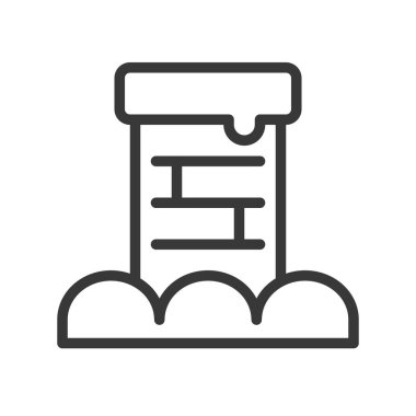 baca, vektör çizim, Noel kavramı basit simgesi