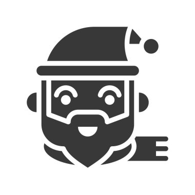 santa claus, vektör çizim, Noel kavramı basit simgesi