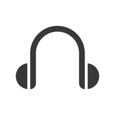 kulaklık, vektör çizim, Noel kavramı basit simgesi