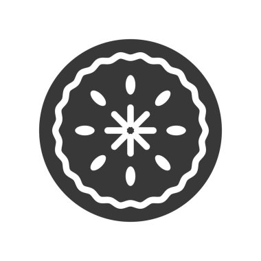 Pie, vektör çizim, Noel kavramı basit simgesi