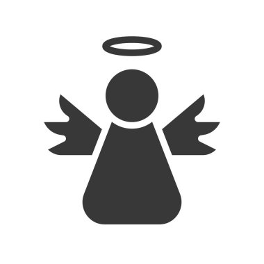 melek, vektör çizim, Noel kavramı basit simgesi