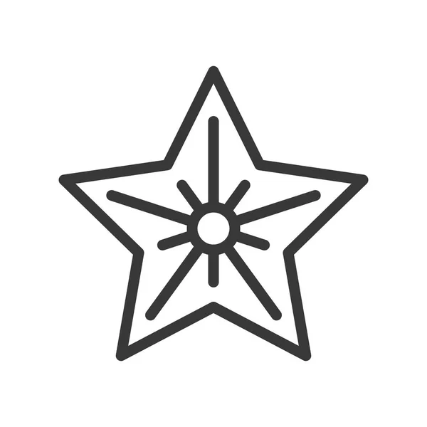 Einfaches Symbol Des Sterns Vektorillustration Weihnachtskonzept — Stockvektor