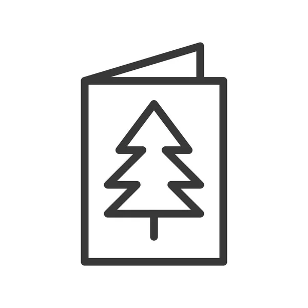 Ícone Simples Cartão Felicitações Natal Ilustração Vetorial Conceito Natal — Vetor de Stock