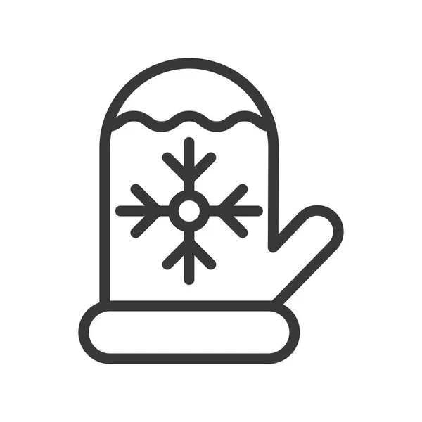 Ícone Simples Luva Inverno Ilustração Vetorial Conceito Natal — Vetor de Stock