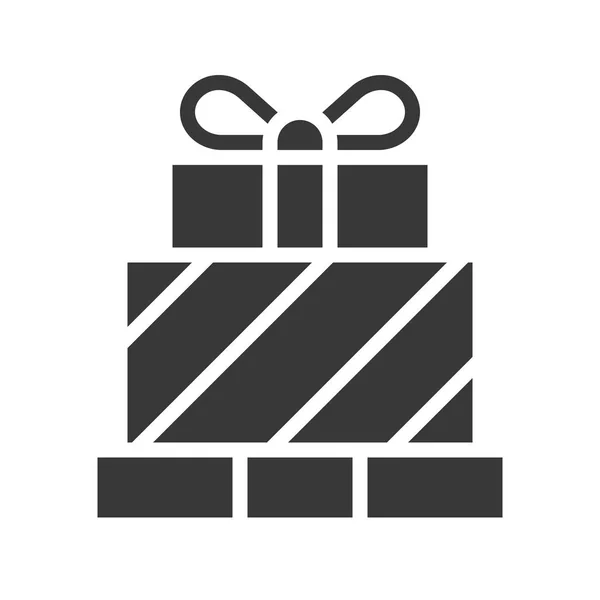Ícone Simples Caixas Presente Empilhadas Ilustração Vetorial Conceito Natal — Vetor de Stock