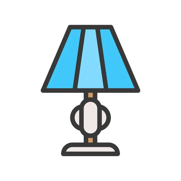 Lanterne Icône Vectorielle Lampe Dessin Rempli Course Modifiable — Image vectorielle