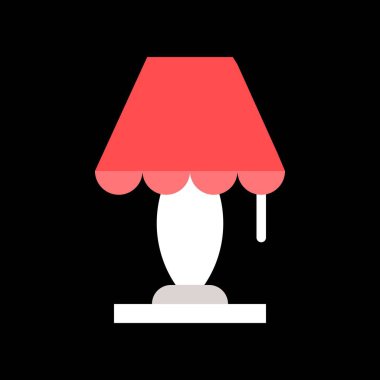 Fener veya lamba vektör simge, düz tasarım