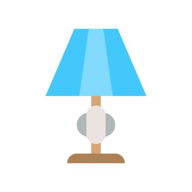 Fener veya lamba vektör simge, düz tasarım