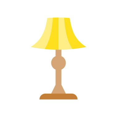 Fener veya lamba vektör simge, düz tasarım