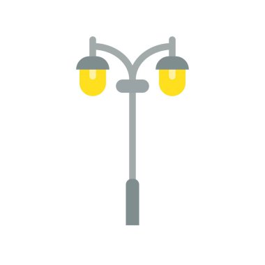 Fener veya lamba vektör simge, düz tasarım