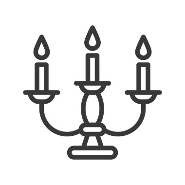 Fener veya lamba vektör simgesi, satır tasarım düzenlenebilir kontur