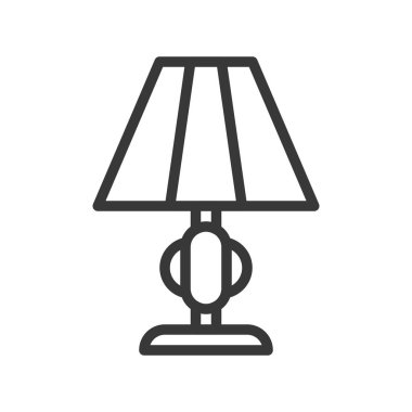 Fener veya lamba vektör simgesi, satır tasarım düzenlenebilir kontur