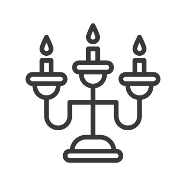 Fener veya lamba vektör simgesi, satır tasarım düzenlenebilir kontur