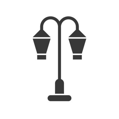 Fener veya lamba vektör simge, katı tasarım