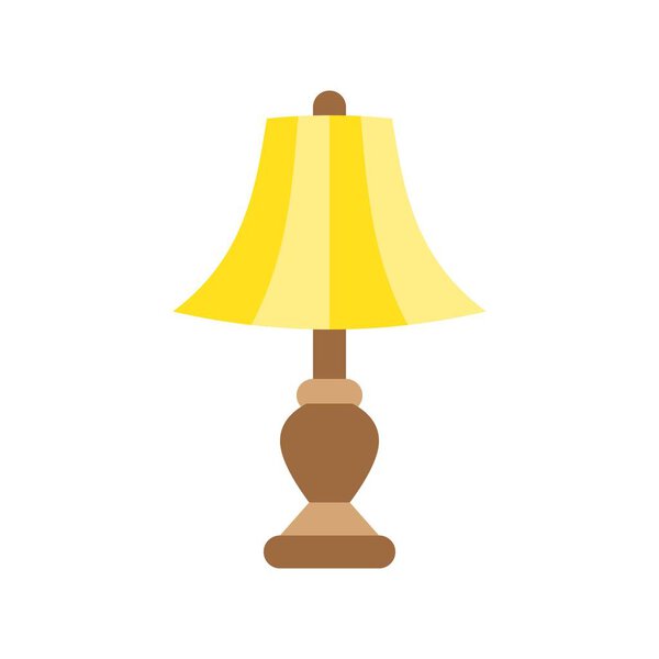 Фонарь или вектор лампы, плоский дизайн
