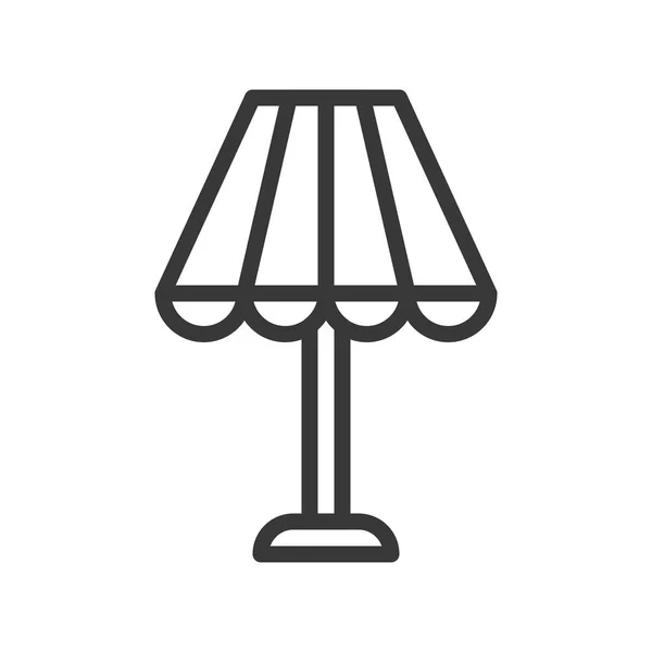 Laterne Oder Lampenvektorsymbol Liniendesign Editierbarer Strich — Stockvektor