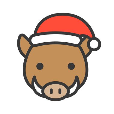 yaban domuzu santa şapka, anahat simgesini düzenlenebilir kontur