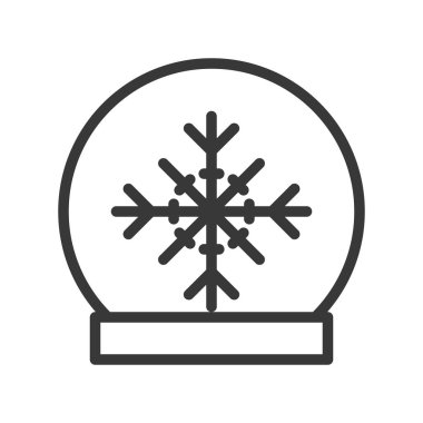 Kar vektör illüstrasyon, Chirstmas düzenlenebilir ilgili anahat simgesini