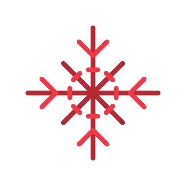 Kar tanesi vektör, Chirstmas düz tasarım simgesi ilgili.