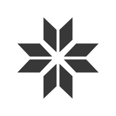 Kar tanesi simge vektör, Chirstmas sağlam tasarım simgesi ilgili.