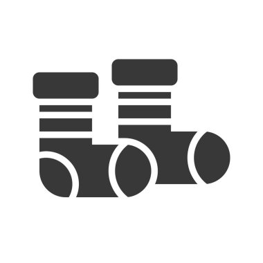 Çorap vektör, katı tasarım simgesi Chirstmas ilgili