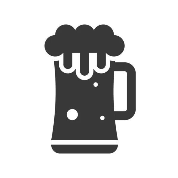 Vetor Caneca Cerveja Ícone Design Sólido Relacionado Chirstmas —  Vetores de Stock