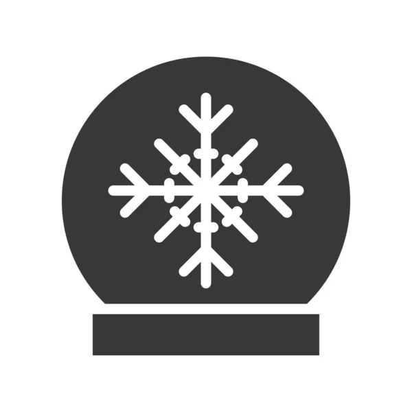 雪グローブ ベクター クリスマス関連の堅実なデザイン アイコン — ストックベクタ