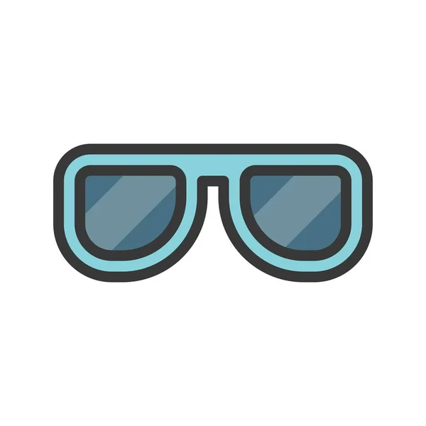 Vektorové Módní Brýle Chirstmas Související Plněné Design Ikony Upravit Obrys — Stockový vektor