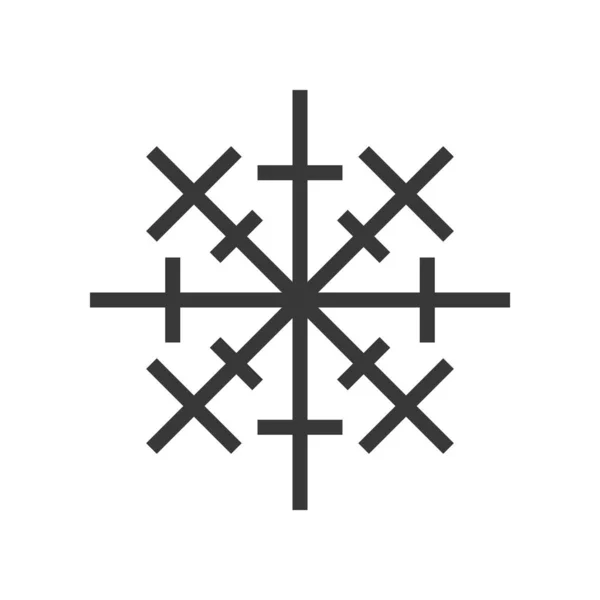 Illustration Vectorielle Flocon Neige Icône Contour Modifiable Liée Chirstmas — Image vectorielle