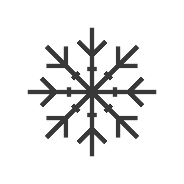 Ilustración Vector Copo Nieve Chirstmas Relacionados Icono Contorno Editable — Archivo Imágenes Vectoriales