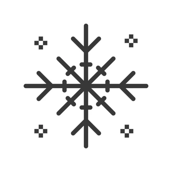スノーフレーク ベクター クリスマス関連の堅実なデザイン アイコン — ストックベクタ