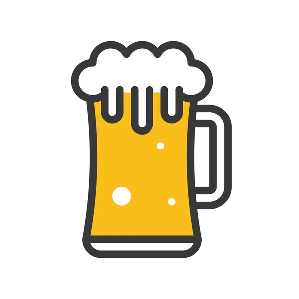 Vetor Caneca Cerveja Chirstmas Relacionados Com Desenho Preenchido Ícone Esboço —  Vetores de Stock