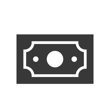 Banknot vektör, Online alışveriş katı tasarım simgesi