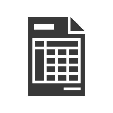 Verileri rapor vektör, Online alışveriş katı tasarım simgesi